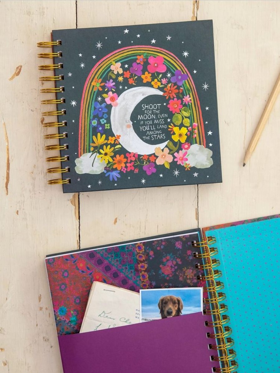 Home Lazy Suricata Notepads & Notebooks | Spiral Journal Shoot For The Moon