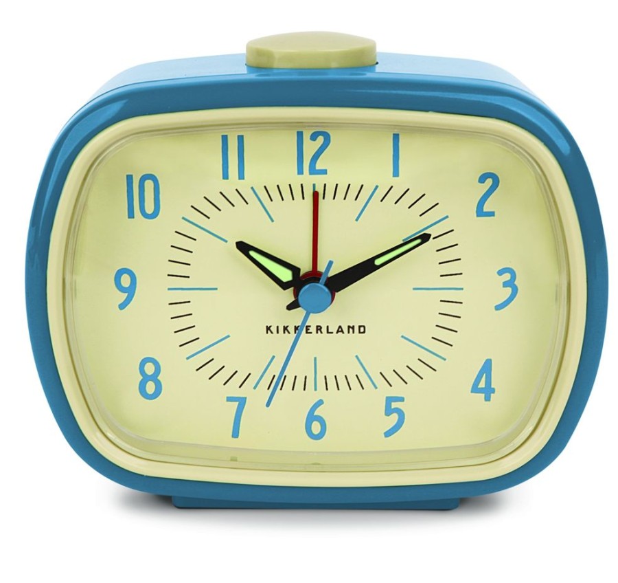 Kikkerland Lazy Suricata | Retro Alarm Clock Blue