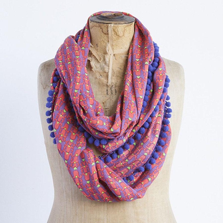 Styling Lazy Suricata | Purple/Orange Pom Pom Scarf