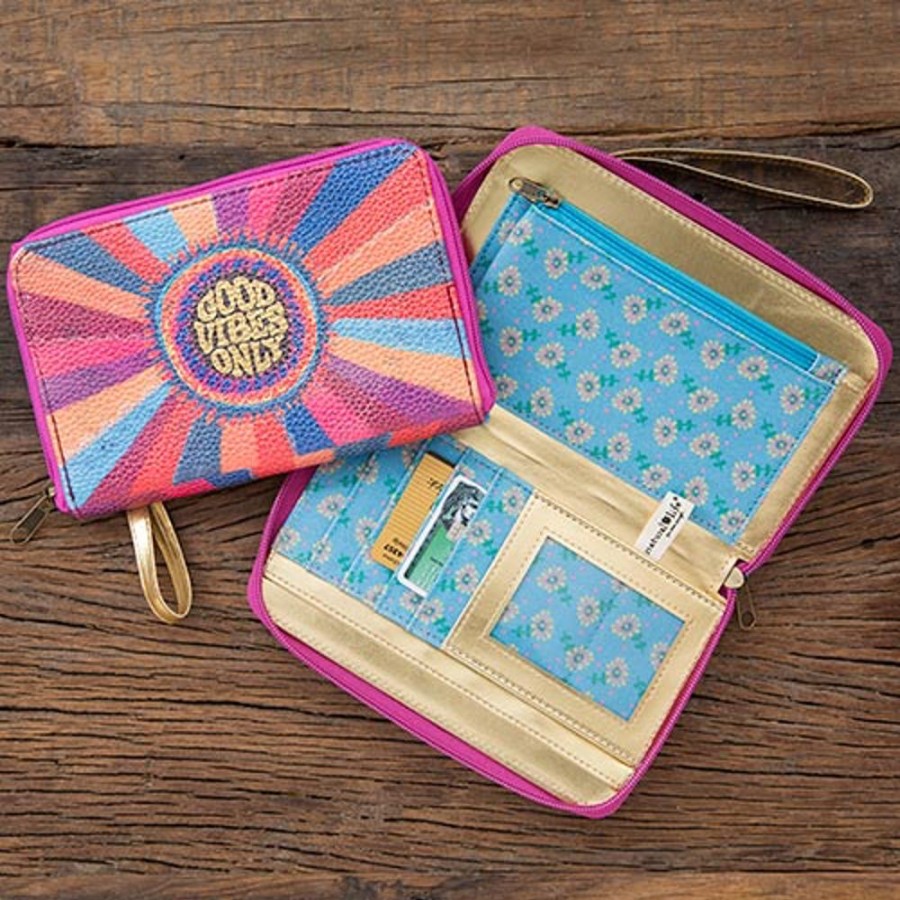 Accessories Lazy Suricata Wallets & Coin Purses | Zip Wristlet Good Vibes Only