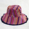 Styling Lazy Suricata | Woven Bucket Hat Pink Multi Stripe