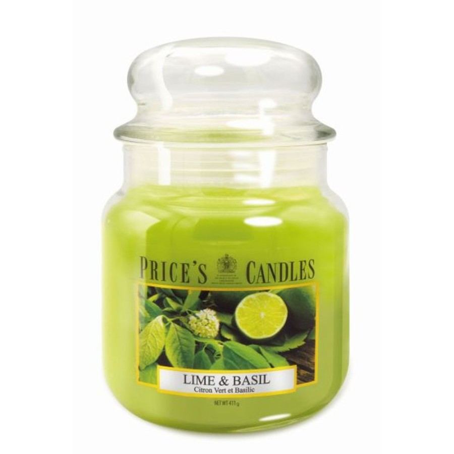 Home Lazy Suricata Candles & Vases | Price'S Candles Lime & Basil Medium Jar