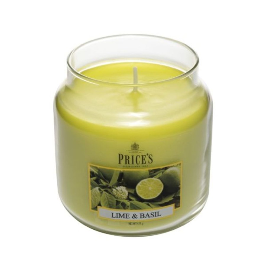 Home Lazy Suricata Candles & Vases | Price'S Candles Lime & Basil Medium Jar