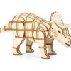 Kikkerland Lazy Suricata | Triceratops 3D Wooden Puzzle