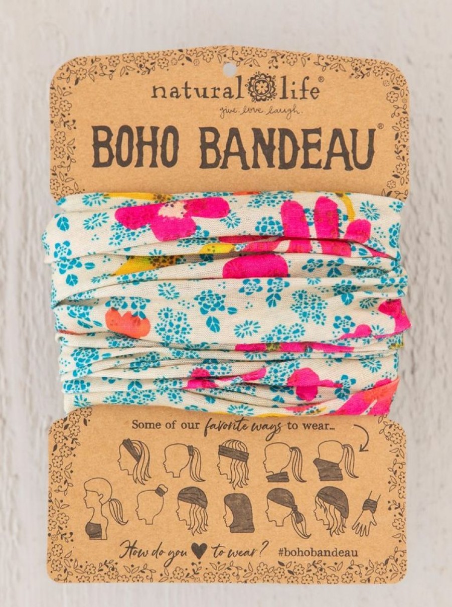 Accessories Lazy Suricata Bandeaus | Boho Bandeau Blue/Pink Daisies