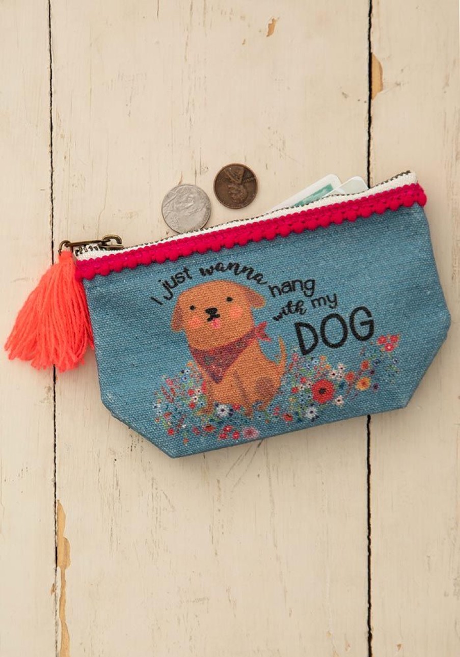 Accessories Lazy Suricata Wallets & Coin Purses | Mini Canvas Pouch Hang With My Dog