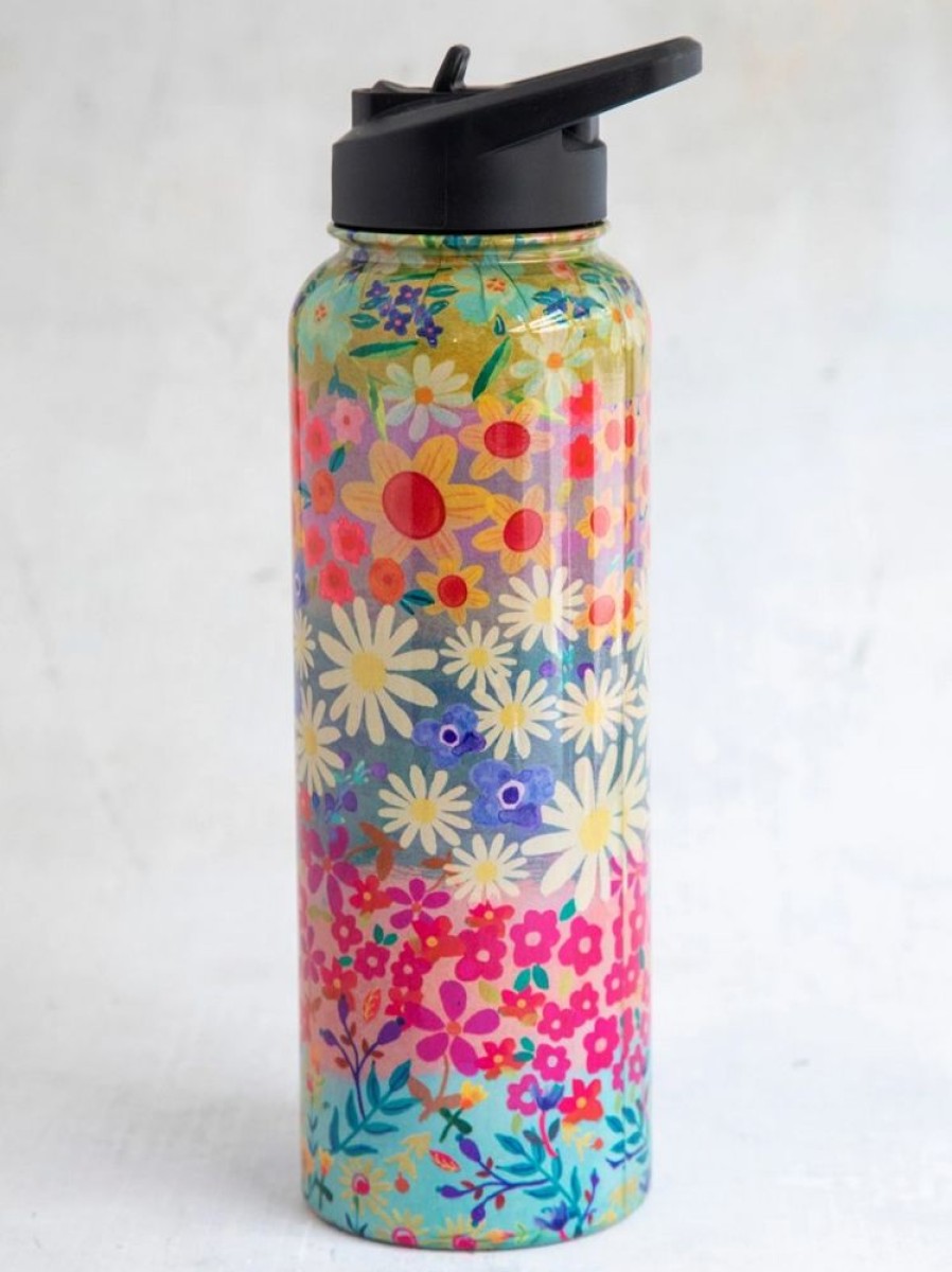 Home Lazy Suricata Water Bottles & Tumblers | Xl Water Bottle Wildflower Border