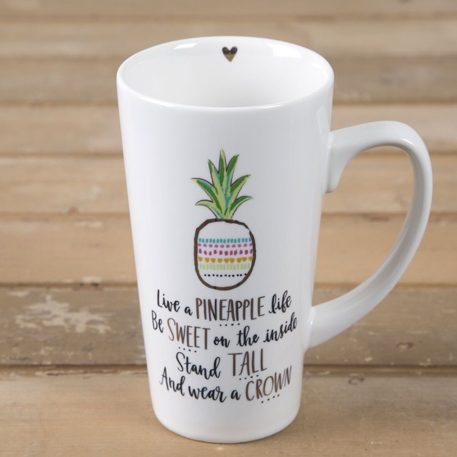 Home Lazy Suricata Mugs | Latte Mug Live A Pineapple Life