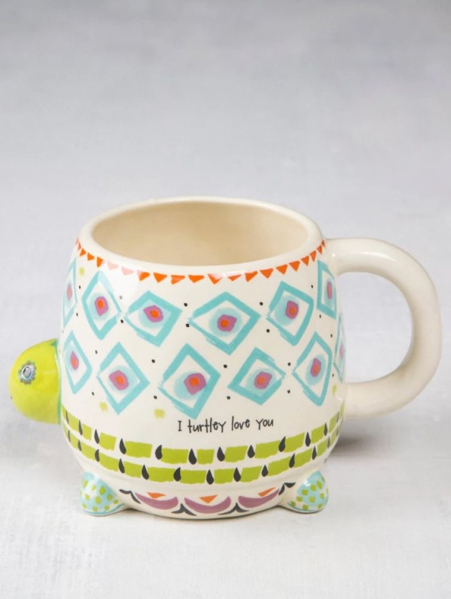 Home Lazy Suricata Mugs | Folk Art Coffee Mug Myrtle The Turtle