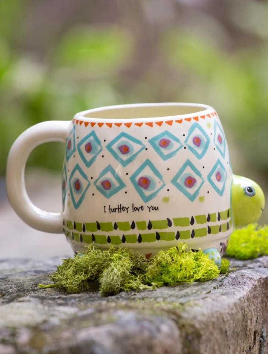 Home Lazy Suricata Mugs | Folk Art Coffee Mug Myrtle The Turtle