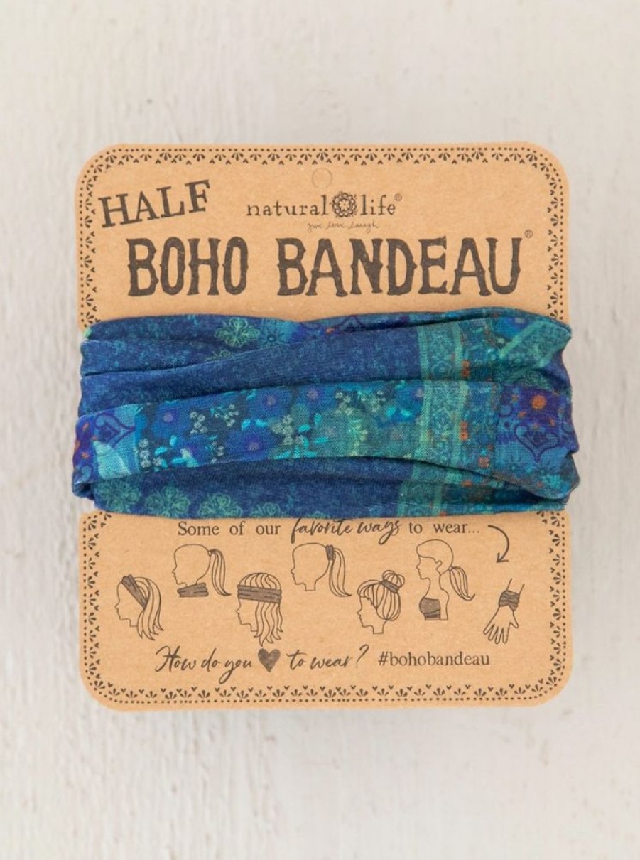 Accessories Lazy Suricata Bandeaus | Half Bandeau Indigo Patchwork