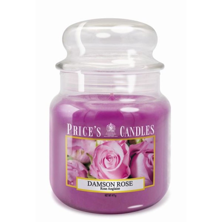 Home Lazy Suricata Candles & Vases | Price'S Candles Damson Rose Medium Jar