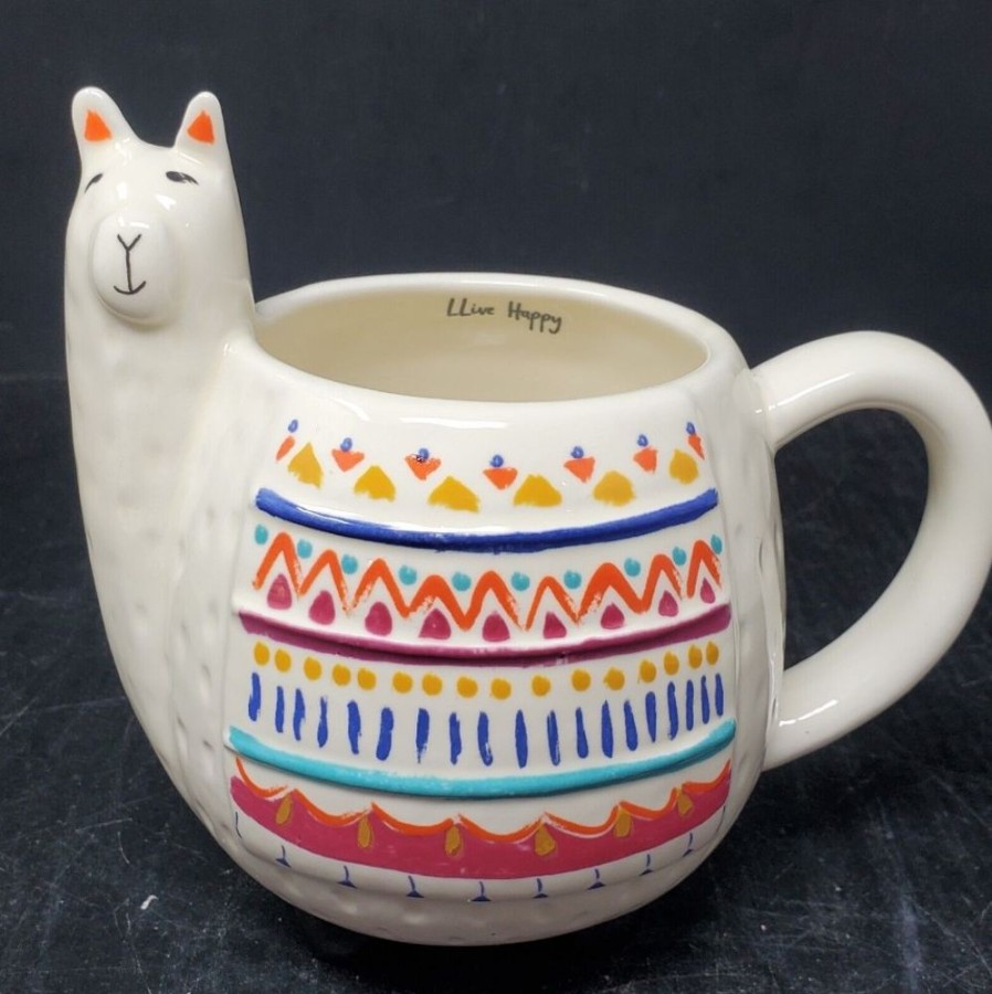 Home Lazy Suricata Mugs | Folk Critter Mug Llama