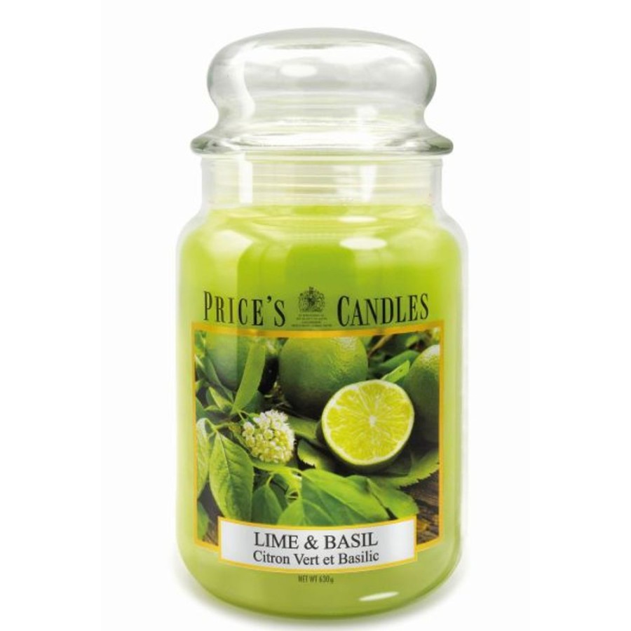 Home Lazy Suricata Candles & Vases | Price'S Candles Lime & Basil Large Jar