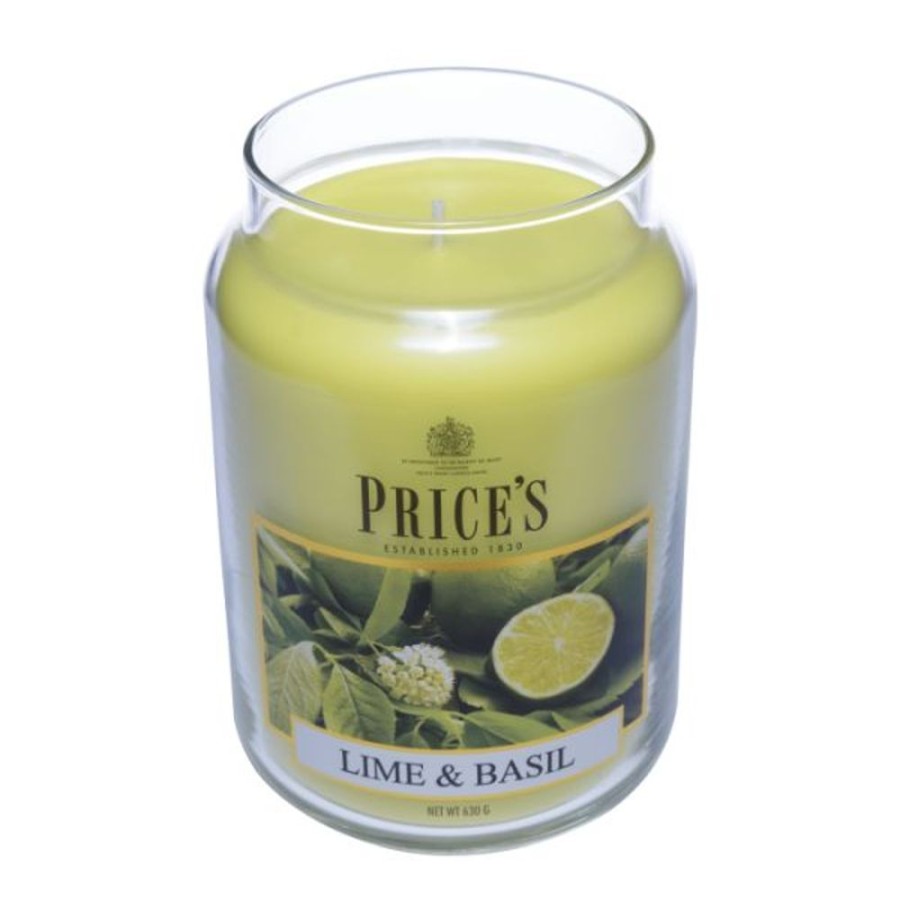 Home Lazy Suricata Candles & Vases | Price'S Candles Lime & Basil Large Jar