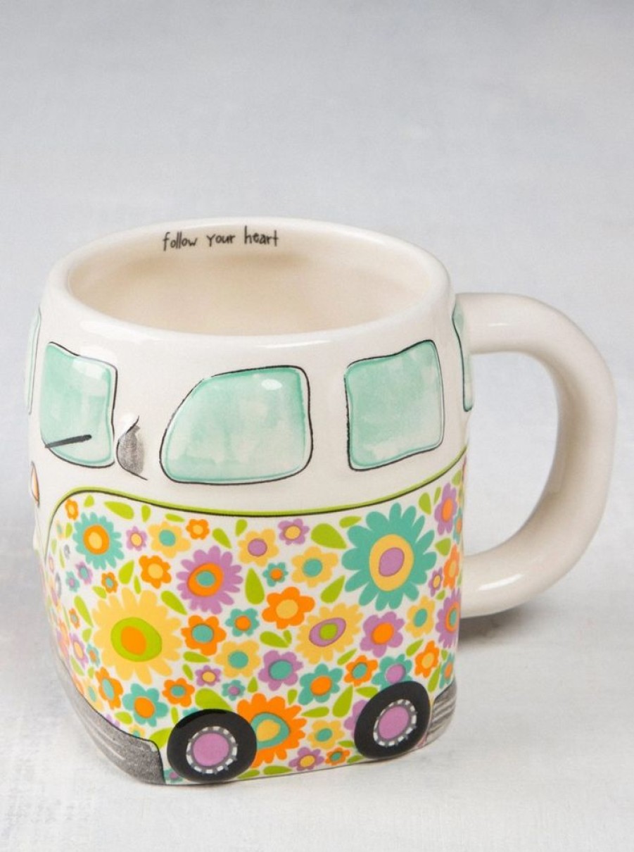 Home Lazy Suricata Mugs | Folk Critter Mug Yellow Van