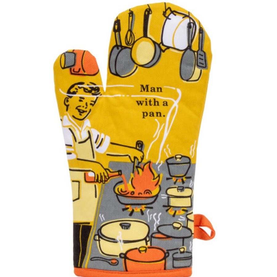 Home Lazy Suricata Kitchen Tools | Oven Mitt Man With A Pan