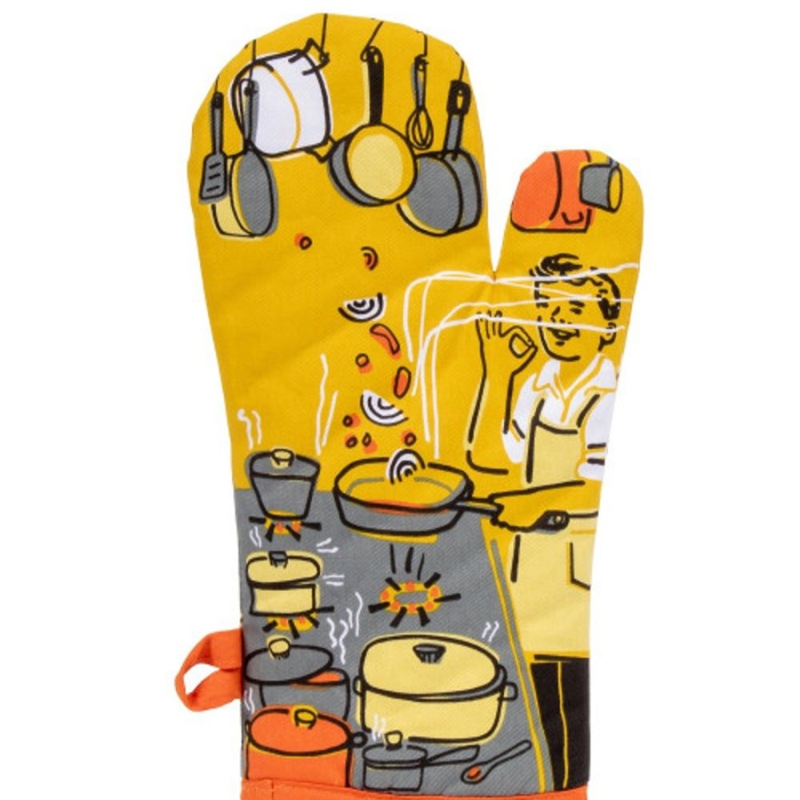 Home Lazy Suricata Kitchen Tools | Oven Mitt Man With A Pan