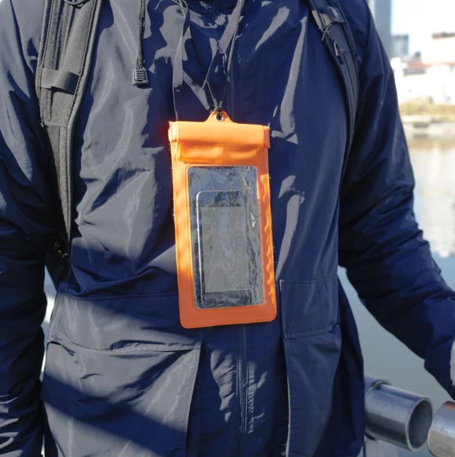 Kikkerland Lazy Suricata | Waterproof Phone Sleeve Orange