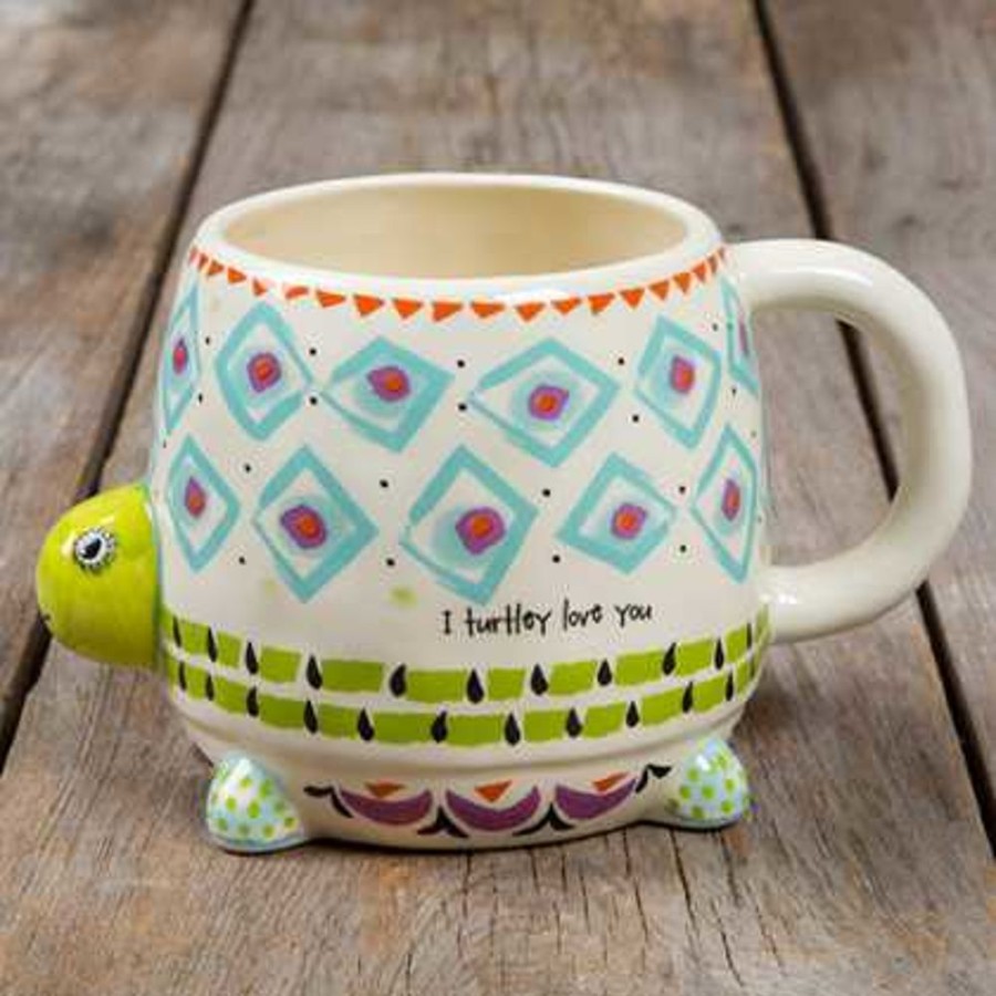 Home Lazy Suricata Mugs | Folk Art Mugs Turtley Love