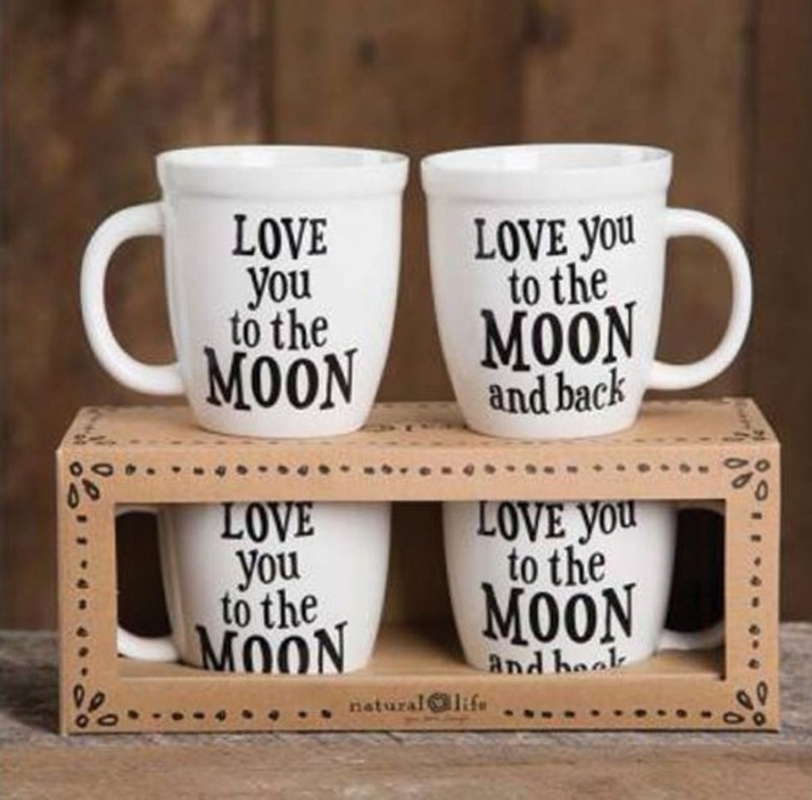 Home Lazy Suricata Mugs | Set Of 2 Mugs Moon And Back